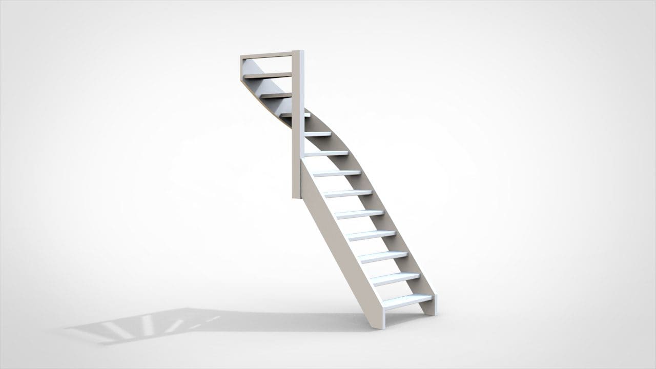 Bovenkwart trap links